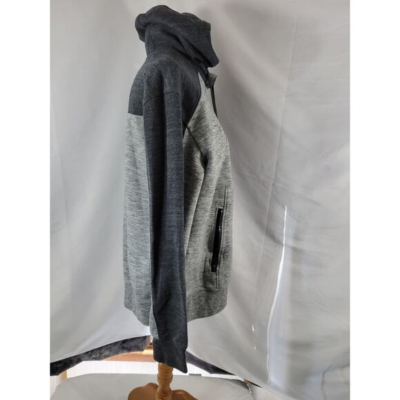 American Eagle Mens Medium Active Flex Gray Zip Side Pockets Hooded Sweatshirt - Picture 7 of 10